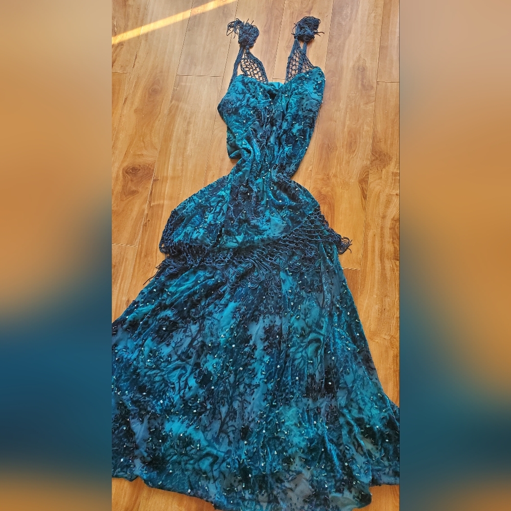 Beaded Blue Dress - Picture 5 of 5